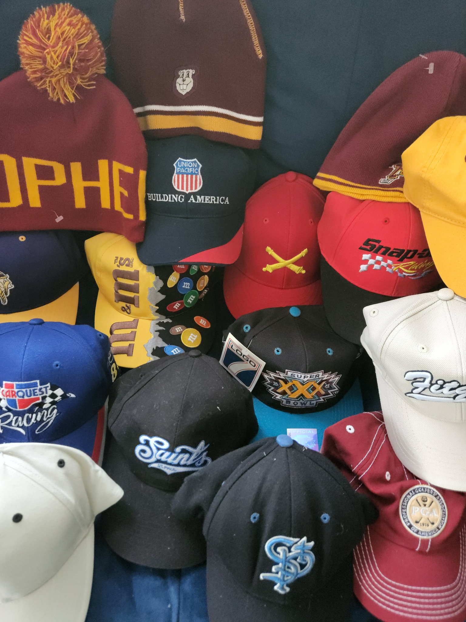 Vintage hat collection sports and novelty